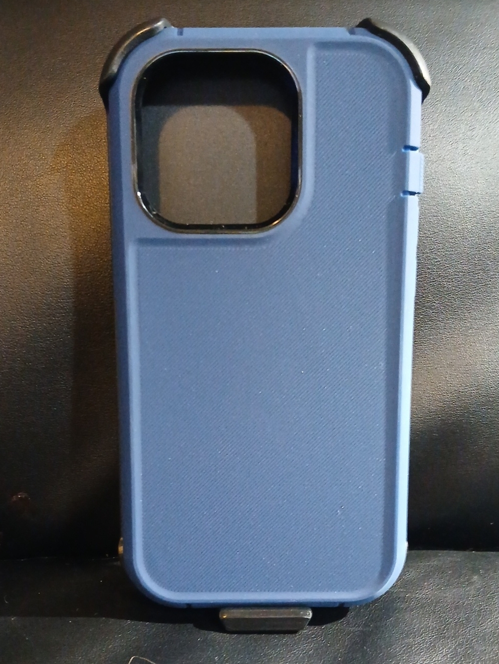 Durable Blue Protective Phone Case with Raised Camera Guard